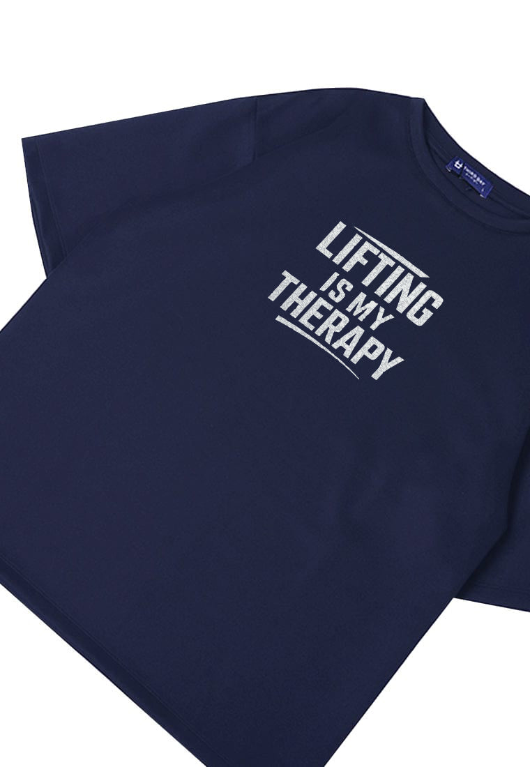 MTX14 Kaos Oversize Gym Scubalux "lifting is my theraphy" navy