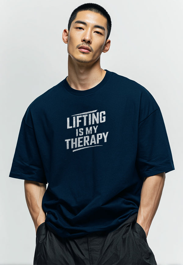 MTX14 Kaos Oversize Gym Scubalux "lifting is my theraphy" navy