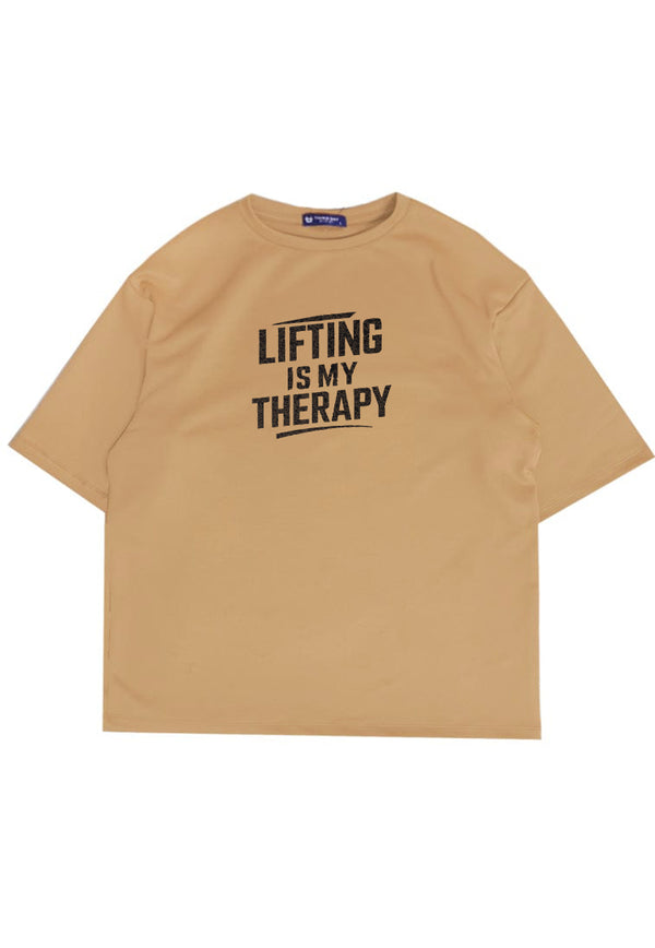 MTX15 Kaos Oversize Gym Scubalux "lifting is my theraphy" khaki