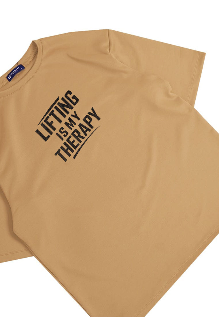 MTX15 Kaos Oversize Gym Scubalux "lifting is my theraphy" khaki