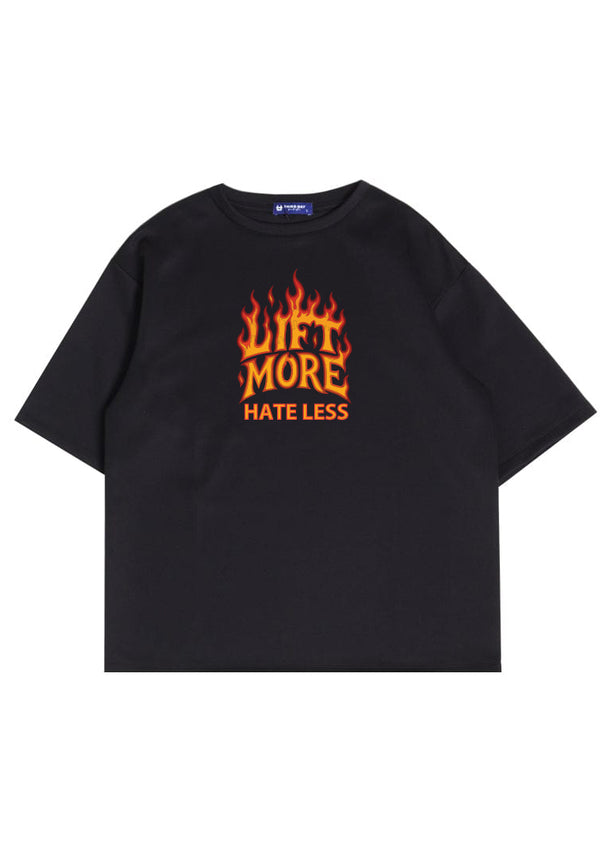 MTX17 Kaos Oversize Gym Scubalux "lift more fire" hitam