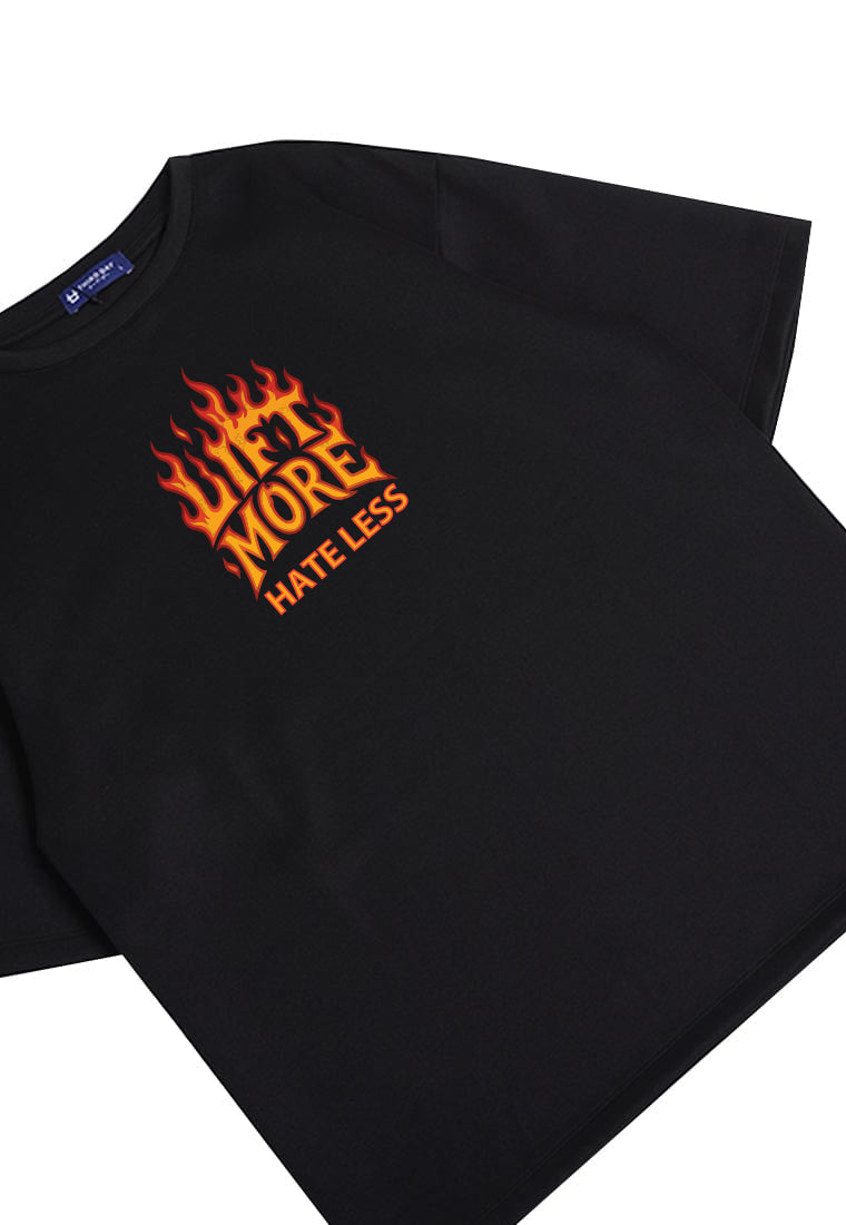MTX17 Kaos Oversize Gym Scubalux "lift more fire" hitam