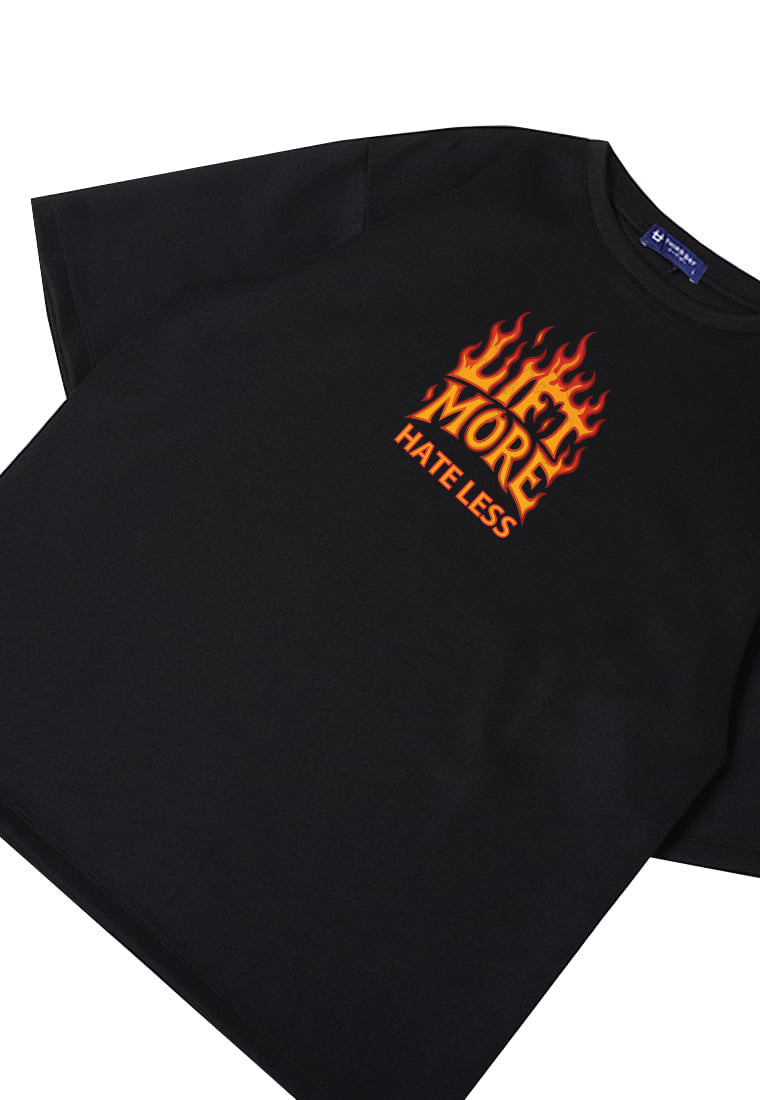 MTX17 Kaos Oversize Gym Scubalux "lift more fire" hitam