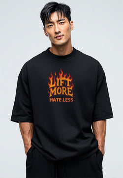 MTX17 Kaos Oversize Gym Scubalux "lift more fire" hitam