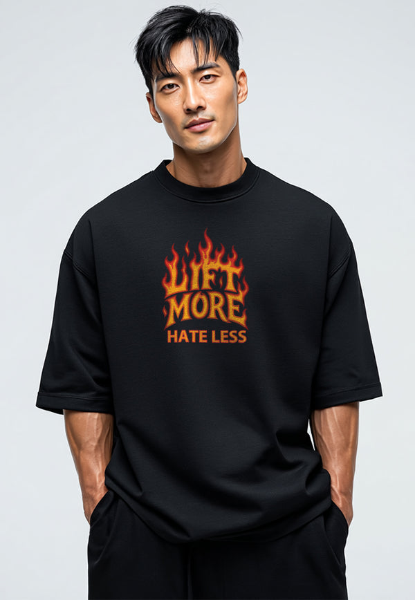 MTX17 Kaos Oversize Gym Scubalux "lift more fire" hitam