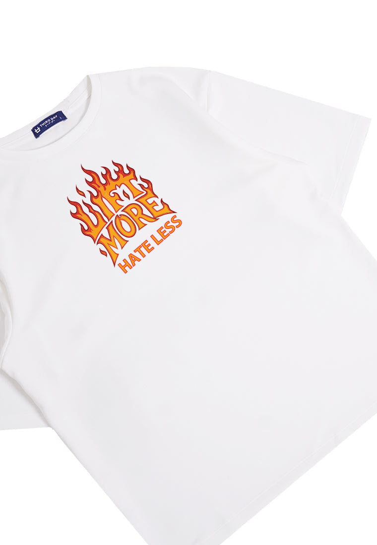 MTX18 Kaos Oversize Gym Scubalux "lift more fire" putih