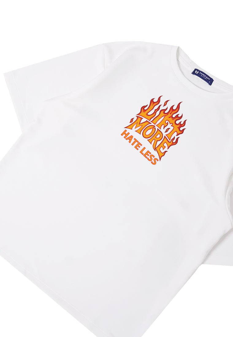 MTX18 Kaos Oversize Gym Scubalux "lift more fire" putih