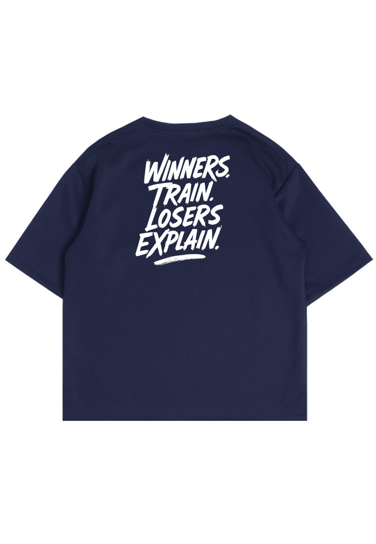 MTX25 Kaos Oversize Gym Scubalux "winners train losers explain" navy