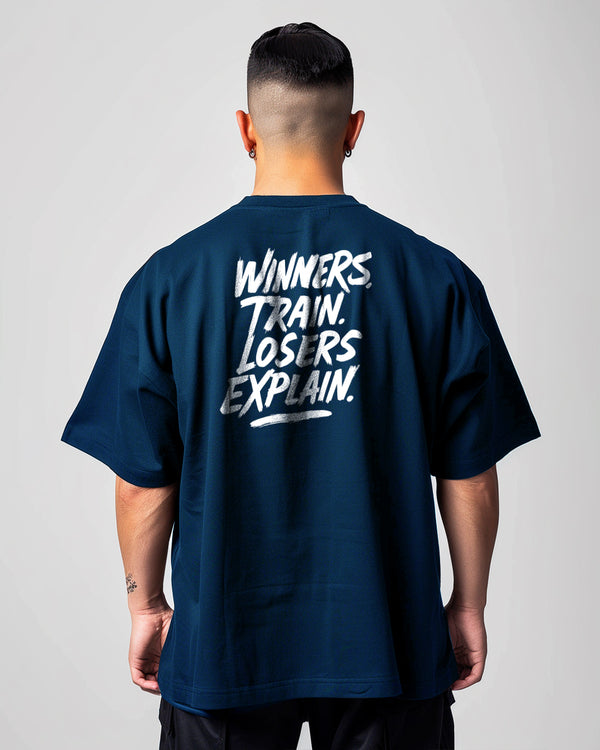 MTX25 Kaos Oversize Gym Scubalux "winners train losers explain" navy