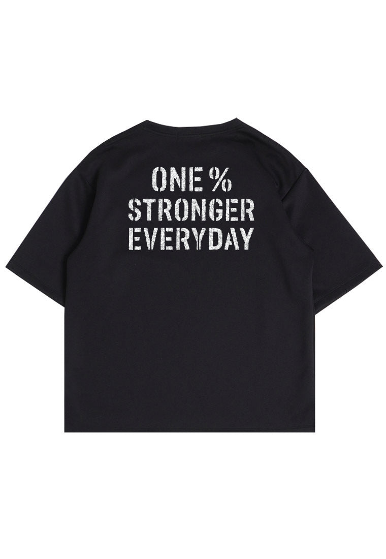 MTX26 Kaos Oversize Gym Scubalux "one % stronger" hitam