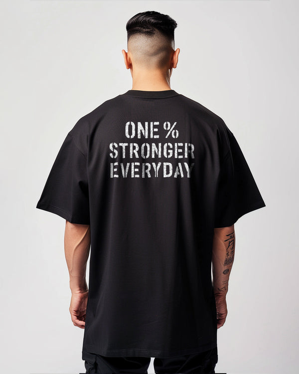 MTX26 Kaos Oversize Gym Scubalux "one % stronger" hitam
