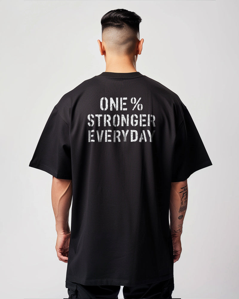 MTX26 Kaos Oversize Gym Scubalux "one % stronger" hitam