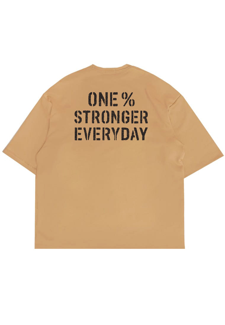MTX29 Kaos Oversize Gym Scubalux "one % stronger" khaki