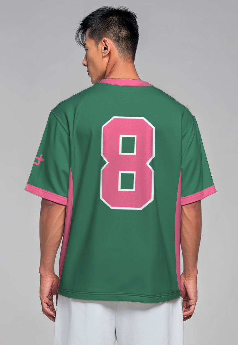 MTX40 Kaos Oversize Football Gym "hijau pink 17+8" hijau pink