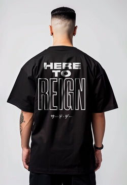 MTX44 Kaos Oversize Gym ScubaLux "here to reign" hitam