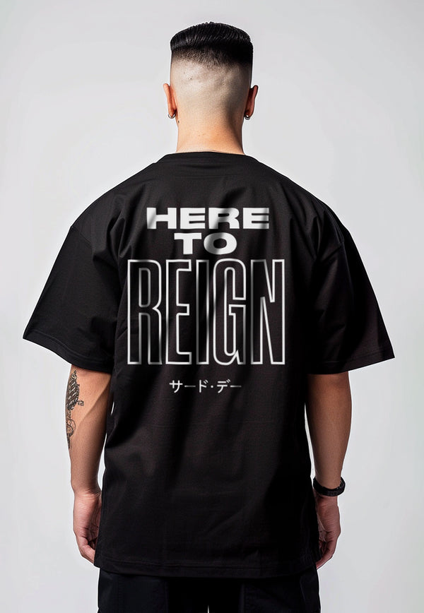 MTX44 Kaos Oversize Gym ScubaLux "here to reign" hitam