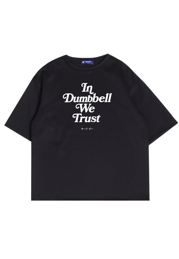 MTX50 Kaos Oversize Gym Scubalux "in dumbbell we trust" hitam