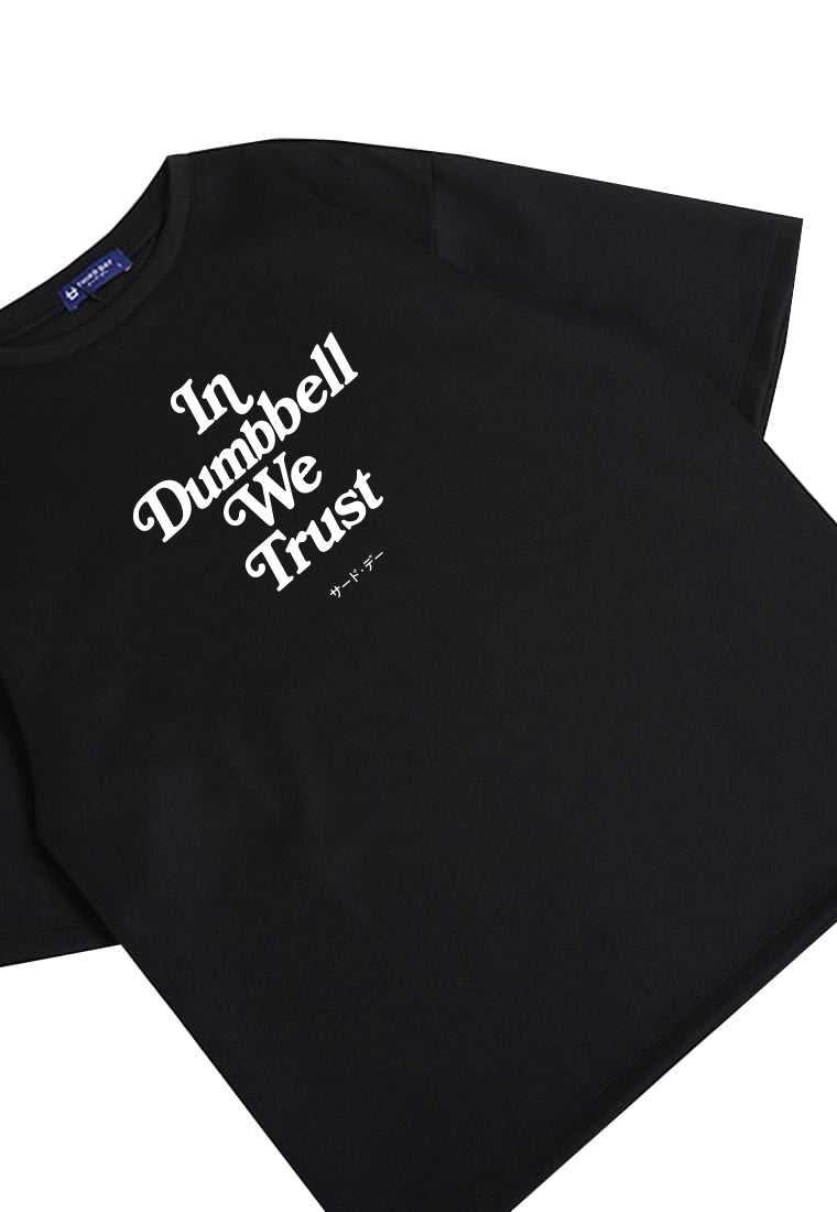 MTX50 Kaos Oversize Gym Scubalux "in dumbbell we trust" hitam