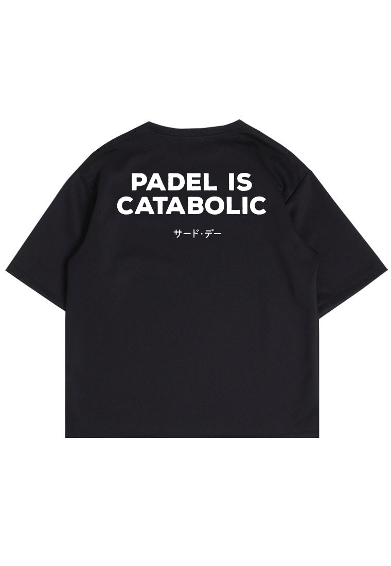MTX54 Kaos Oversize Gym Unisex Scubalux "padel catabolic" hitam