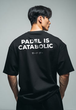 MTX54 Kaos Oversize Gym Unisex Scubalux "padel catabolic" hitam