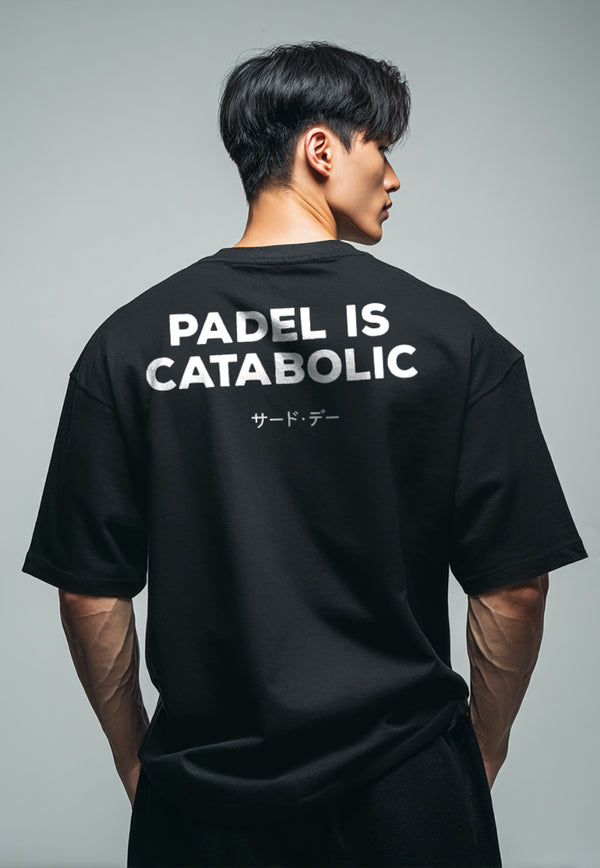 MTX54 Kaos Oversize Gym Unisex Scubalux "padel catabolic" hitam
