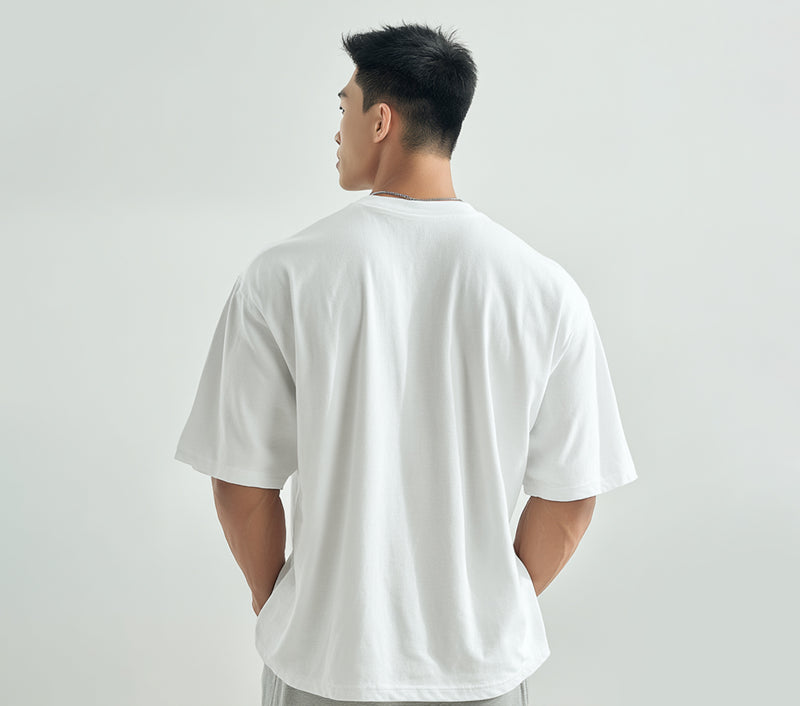 MTX56 Kaos Oversize Gym Tebal 250 gsm Hybrid Cotton Polos Putih Third Day