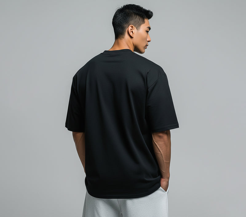 MTX58 Kaos Oversize Gym Tebal 250gsm Hybrid Cotton Polos Hitam Third Day