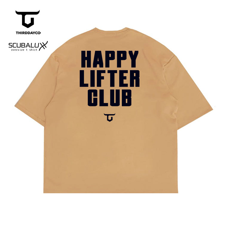 MTX61 Kaos Oversize Gym Scubalux Thirdday "happy lifter club" khaki