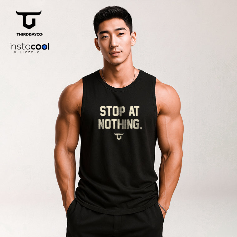 MTX67 Singlet Gym Pria Thirdday SVN "stop at nothing" hitam