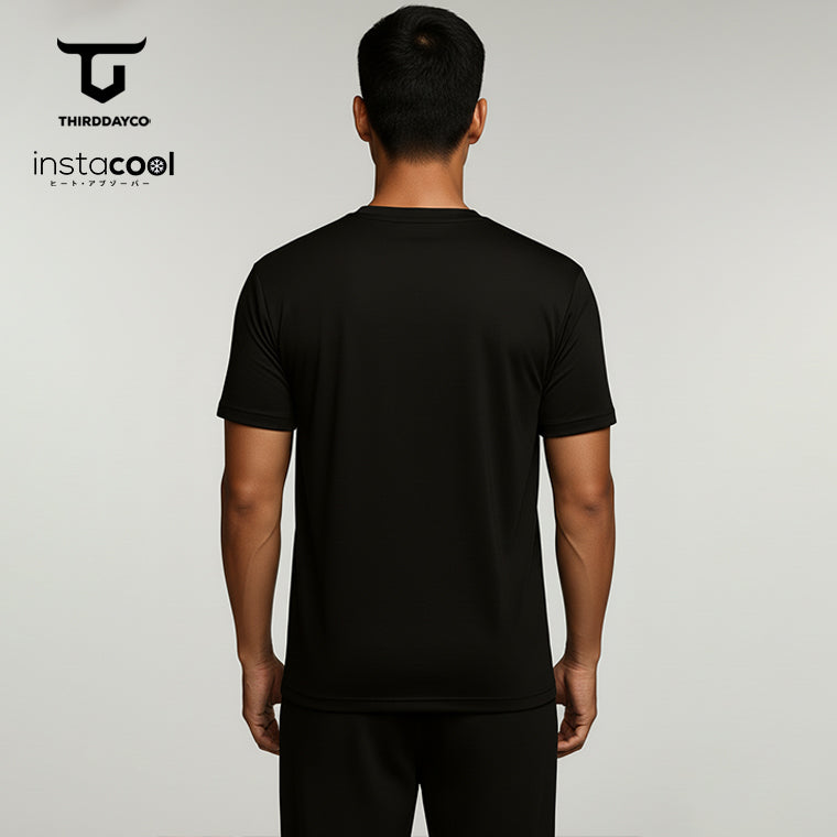 MTX69 Kaos Gym Pria Fitness Tangan Pendek Instacool "hard work beats talent" hitam