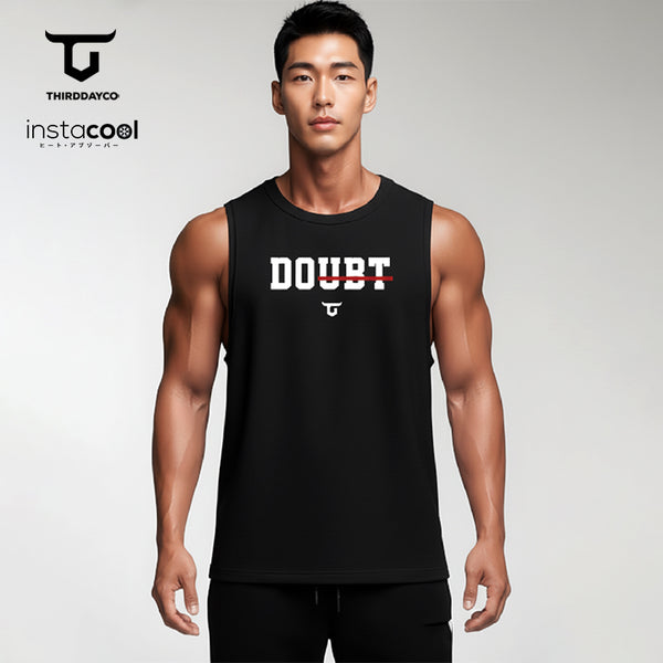 MTX73 Kaos Singlet Gym Pria SVN Instacool "doubt" hitam