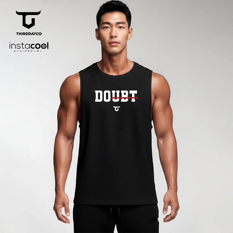 MTX73 Kaos Singlet Gym Pria SVN Instacool "doubt" hitam