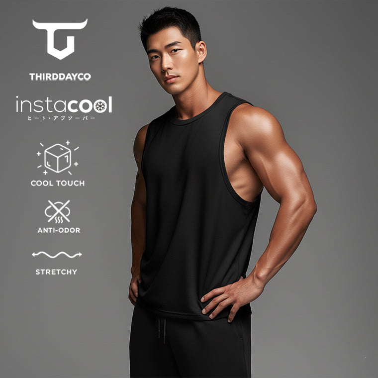 THIRDDAY singlet gym pria fitness "lift" hitam SVN MTX91