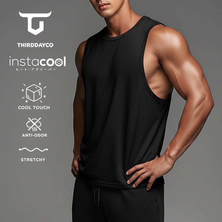 THIRDDAY singlet gym pria fitness "lift" hitam SVN MTX91