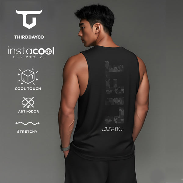 THIRDDAY singlet gym pria fitness "lift" hitam SVN MTX91