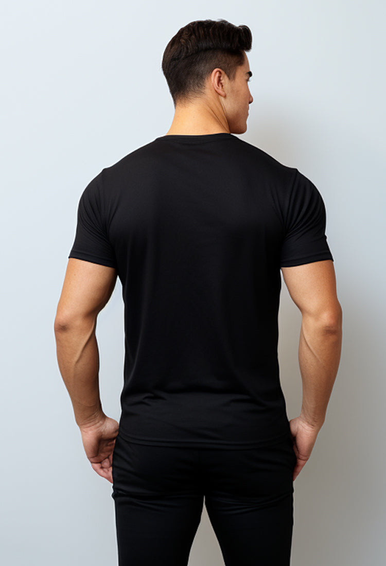 Nade NTB65 Kaos Pria Tangan Pendek Ringan Anti Kusut Nade Japan Sign Dateng Hitam