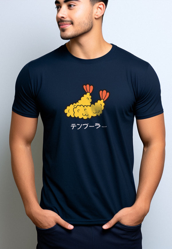 Nade NTC30 kaos anti kusut distro tulisan jepang stretch tempura navy