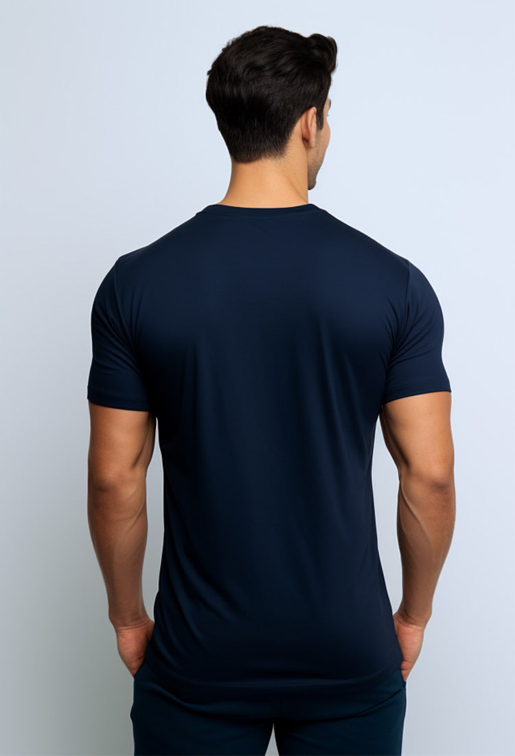 NTC57 kaos anjing anti kusut super stretch siberian husky wolf serigala navy