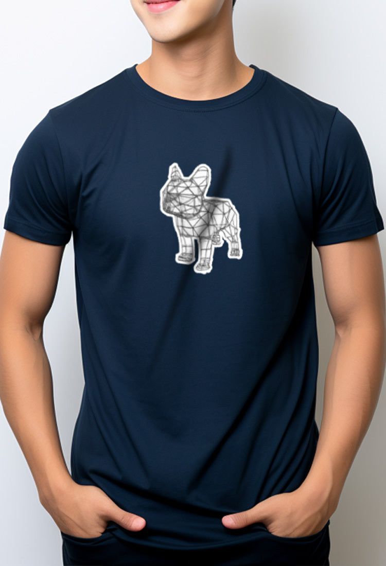 NTC93 kaos gambar anjing bulldog pitbull pug lucu wiremesh distro pria wanita navy