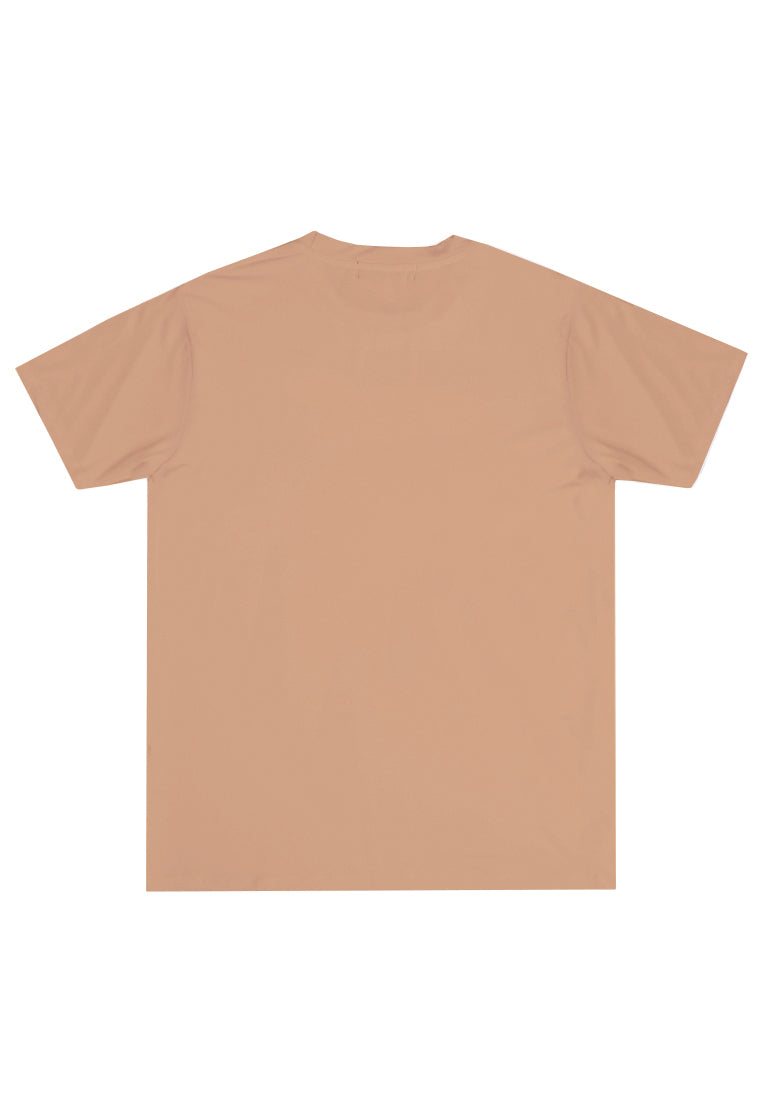 NTD43 Nade kaos pria lentur simple murah ketat keren untuk travelling slimfit stretch body "chill time" khaki