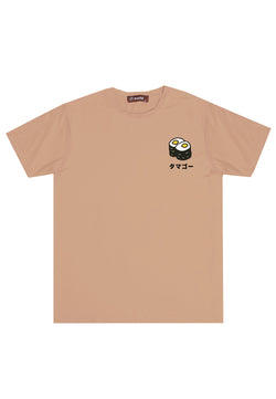 NTD48 kaos tangan pendek drifit stretch anti kusut pria "tamago sushi" khaki