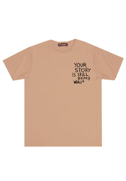 NTD51 kaos anti kusut spandex drifit lightweight "you story" khaki