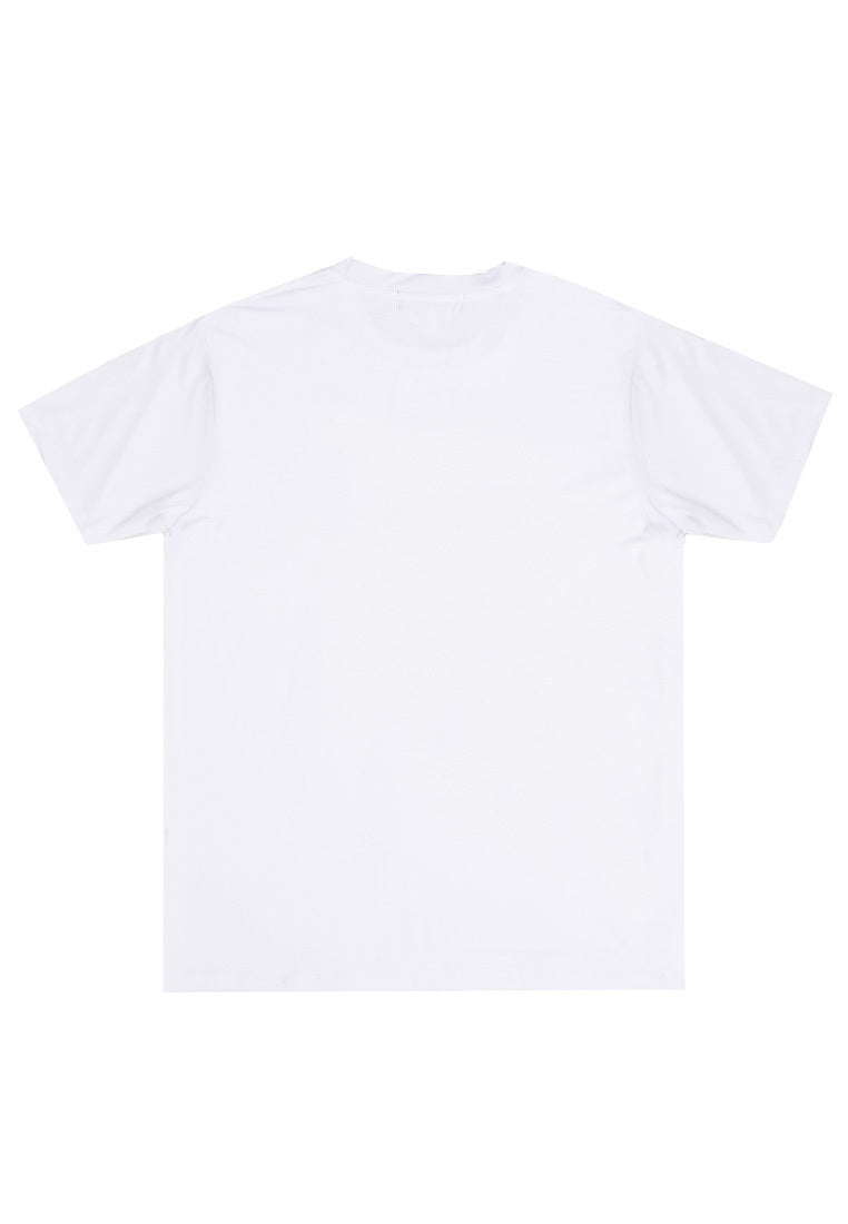 NTD66 Kaos Gym Stretch Anti Kusut Slim Fit "chiseled abs" putih