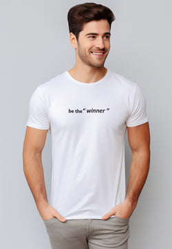 NTD94 Kaos Gym Stretch Nade "be the winner" putih