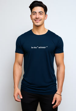 NTD95 Kaos Gym Stretch Nade "be the winner" navy