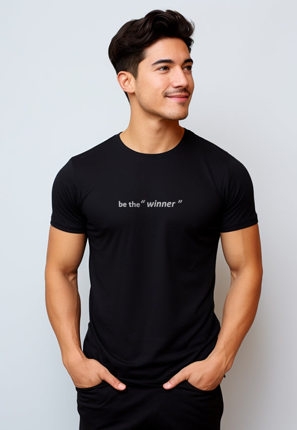 NTD96 Kaos Gym Stretch Nade "be the winner" hitam