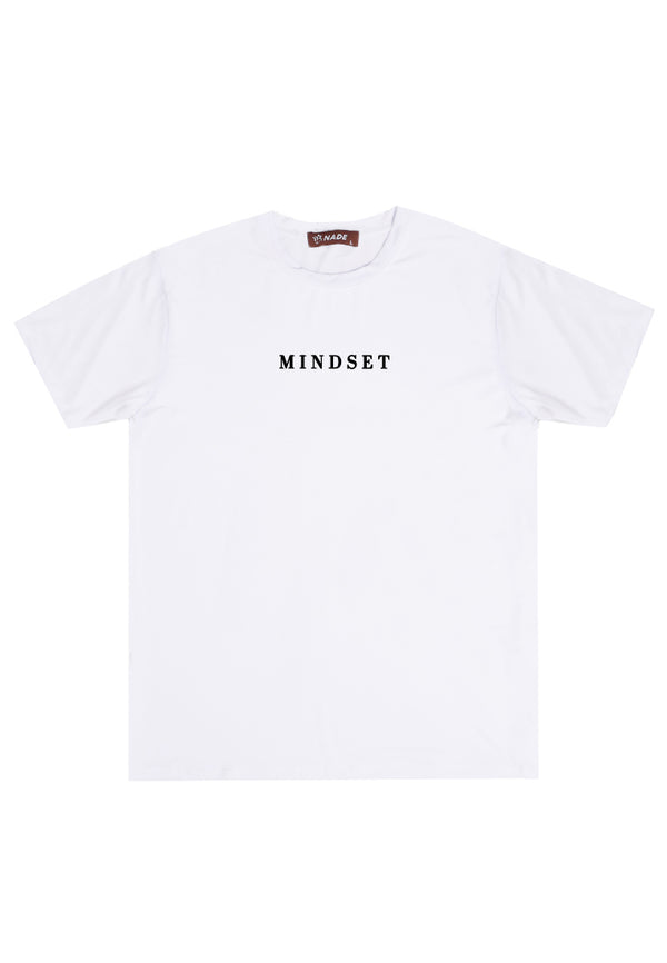 NTD99 Kaos Gym Stretch Nade "mindset" putih