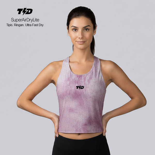 TdActive Tank Top Running Kalcer "light pink grunge" Ringan - Tipis - Cepat Kering LSE62