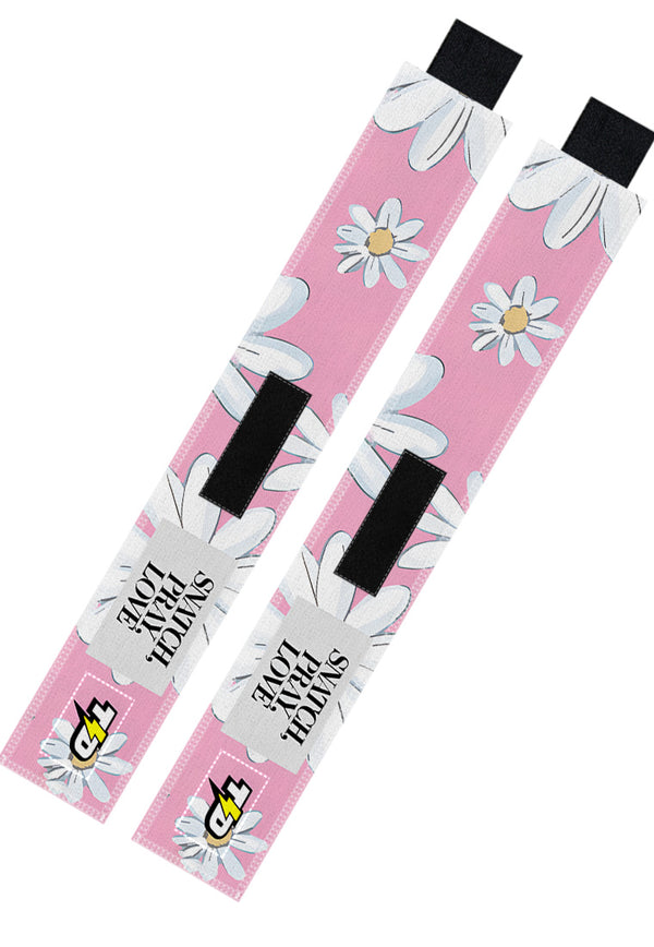 TB018 Wristband Wrist Wrap Support Gym Oly Lifting "snatch pray love pink"