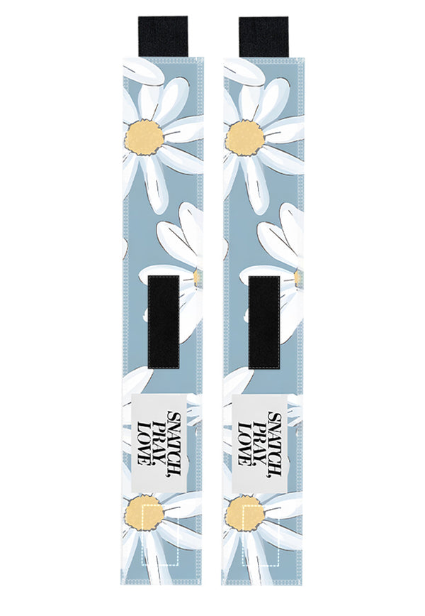 TB019 Wristband Wrist Wrap Support Gym Oly Lifting "snatch pray love light blue"